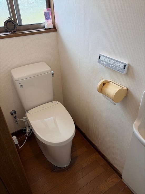 工事後 千葉県茂原市のお客様のトイレ、ビルトインコンロ・レンジフード交換工事