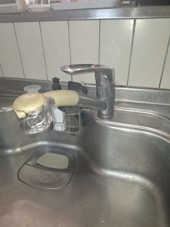 工事前　宮城県大崎市のお客様のキッチン水栓交換工事