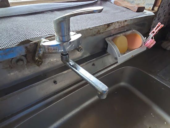 工事前　栃木県宇都宮市のお客様の キッチン水栓交換工事