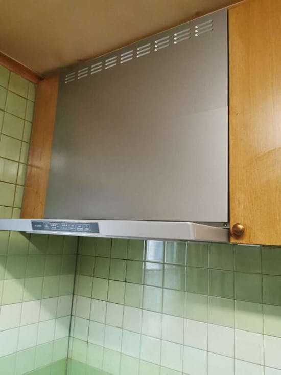 工事後 神奈川県茅ヶ崎市のお客様のビルコン、レンジフード交換工事