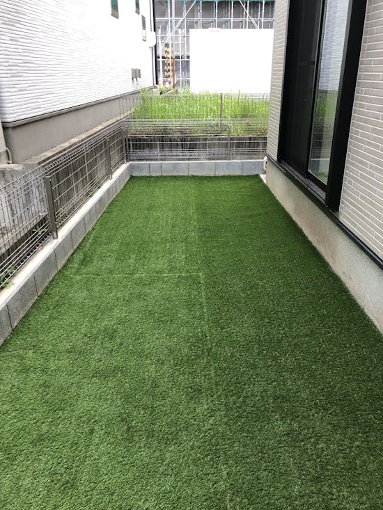 工事後　藤枝市のお客様の人工芝工事