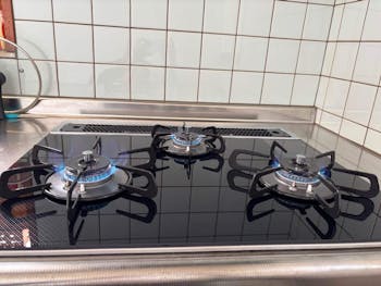 茨城県稲敷郡のお客様のビルトインコンロ・キッチン水栓交換工事