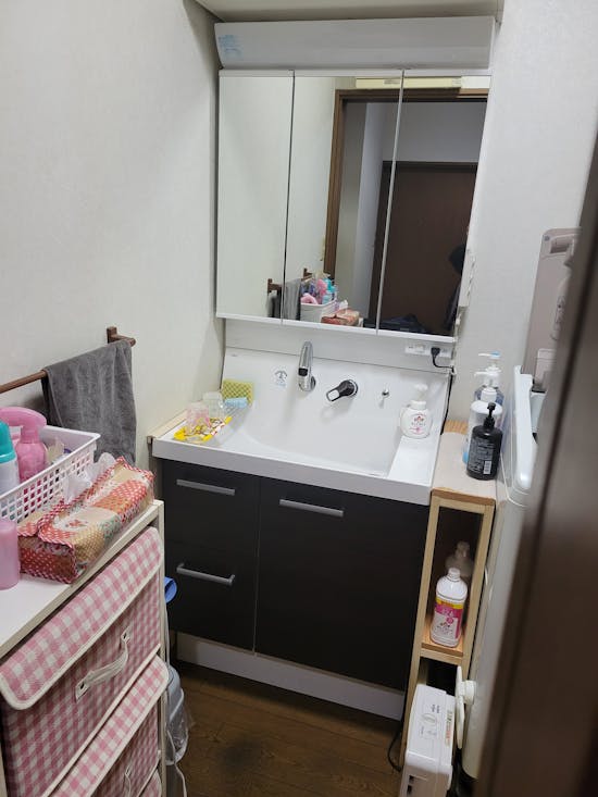 工事後　神奈川県のお客様の洗面化粧台交換工事