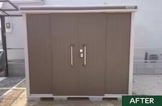 工事後 福岡県のお客様の物置工事