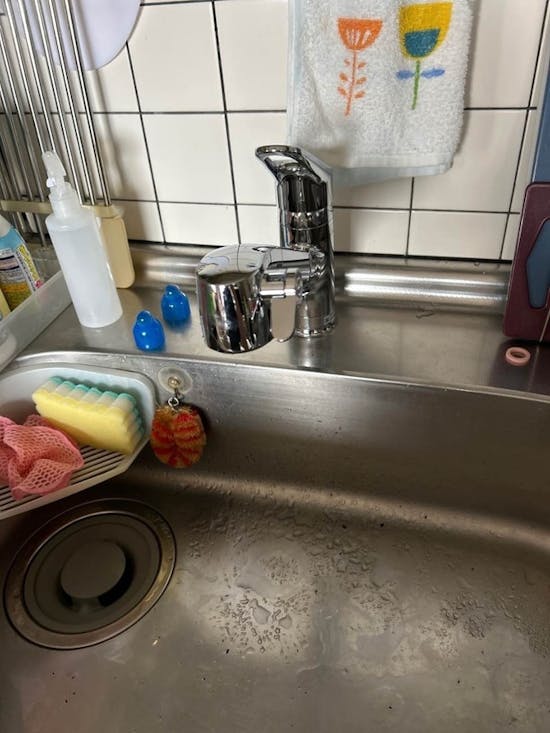 工事後　青森県三沢市のお客様のキッチン混合栓交換工事