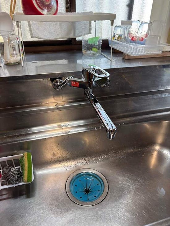 工事後　茨城県水戸市のお客様のキッチン水栓交換工事