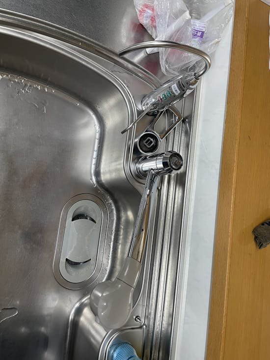 工事前　さいたま市西区のお客様のキッチン水栓工事