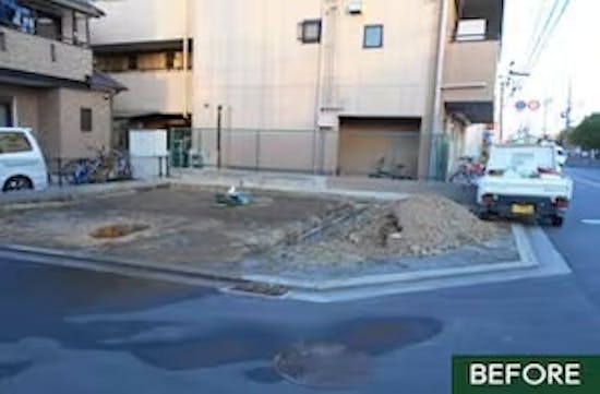 工事前 大阪府のお客様のカーポート工事