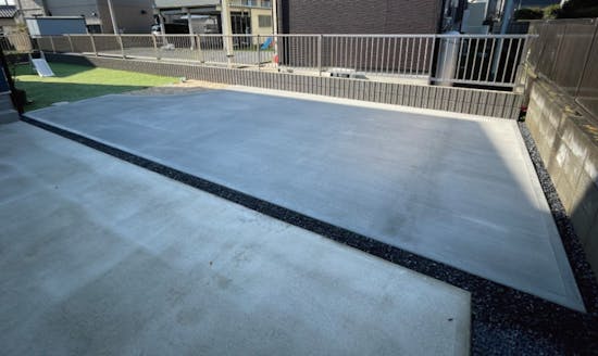 工事前 茨城県のお客様の物置設置工事