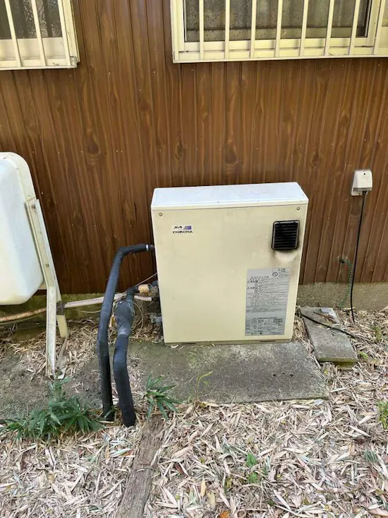 工事前　埼玉県加須市のお客様のガスふろ給湯器交換工事