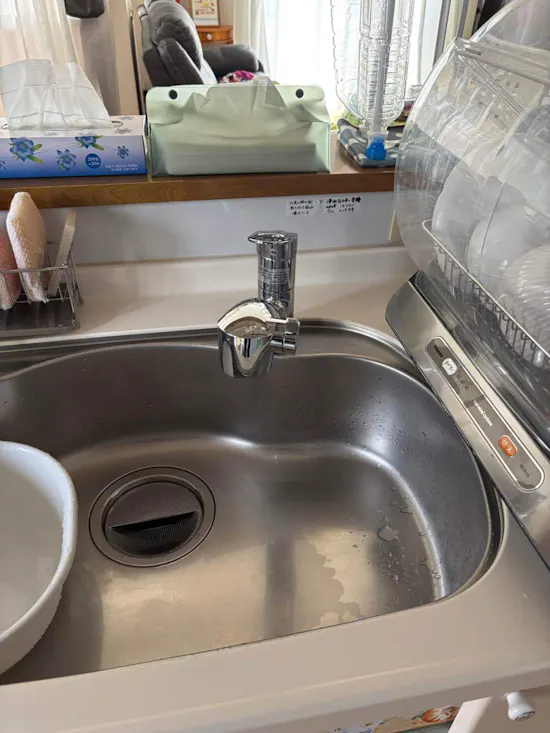 工事前　茨城県龍ケ崎市のお客様のキッチン水栓交換工事