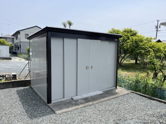 工事後　静岡県のお客様の屋外スチール製物置塗装工事