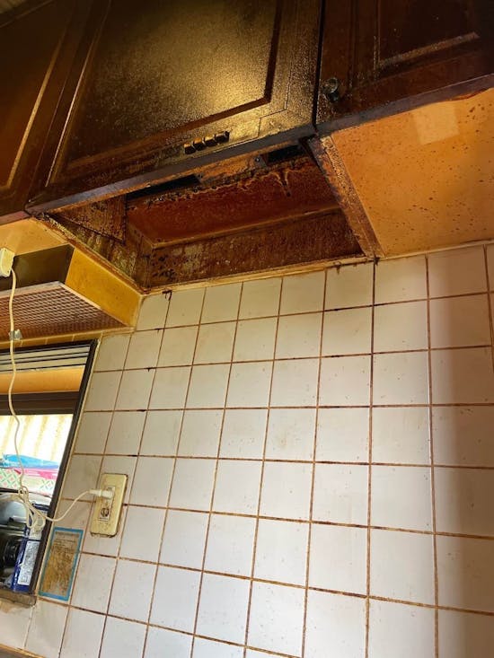 工事前　宮城県黒川郡大和町のお客様のレンジフード工事