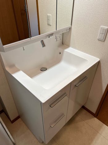 宮城県仙台市のお客様の洗面化粧台交換工事 