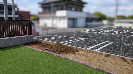 工事前　茨城県のお客様の物置設置工事