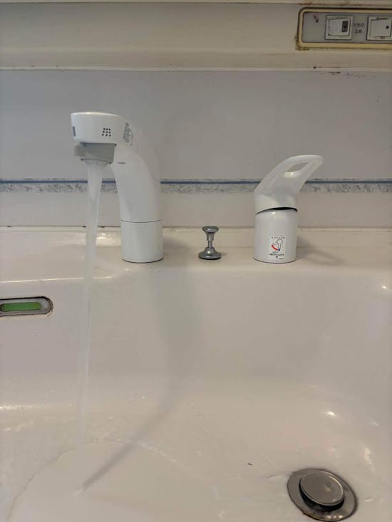 工事後　茨城県高萩市のお客様の洗面水栓交換工事