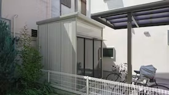 工事後 神奈川県のお客様の物置工事
