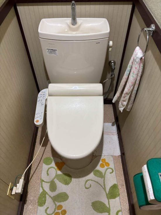 工事前　茨城県東茨城郡のお客様の温水洗浄便座交換工事