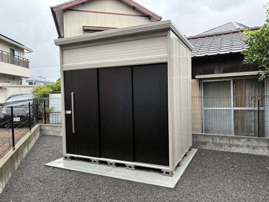 工事後　島田市のお客様のタクボ物置　Mr.トールマンダンディ　JN-2519設置工事