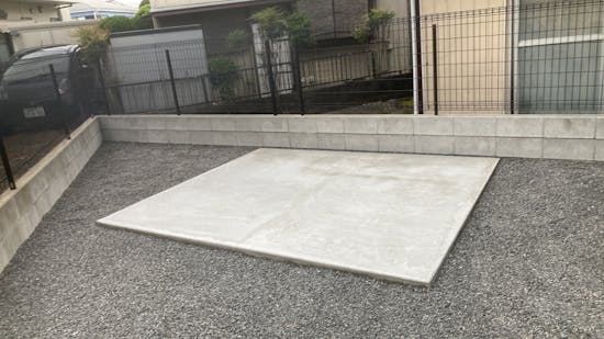 工事前　島田市のお客様のタクボ物置　Mr.トールマンダンディ　JN-2519設置工事