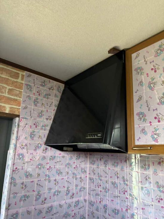 工事前　茨城県桜川市のお客様のレンジフード・ビルトインコンロ交換工事