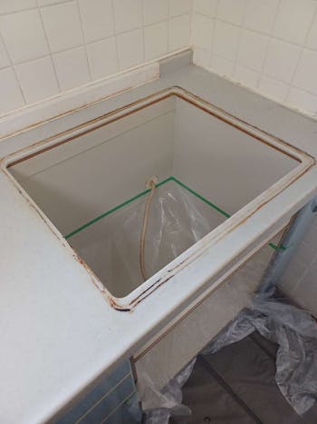 東京都八王子市のお客様のビルコンレンジフード交換工事　具体的な工事内容1