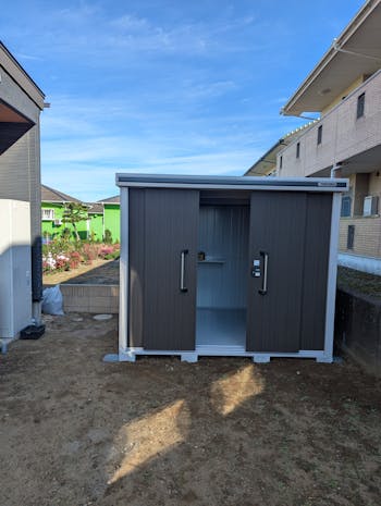 神栖市のお客様の物置工事