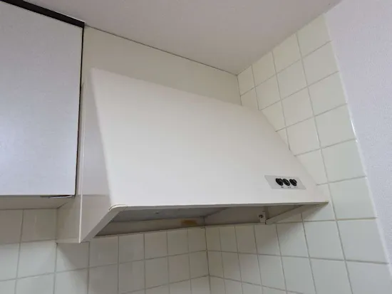 工事前　福島県白河市のお客様のレンジフード換気扇交換工事