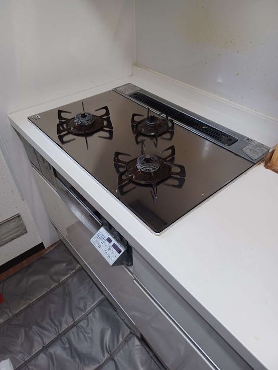 工事前　東京都八王子市のお客様のビルトインコンロ工事