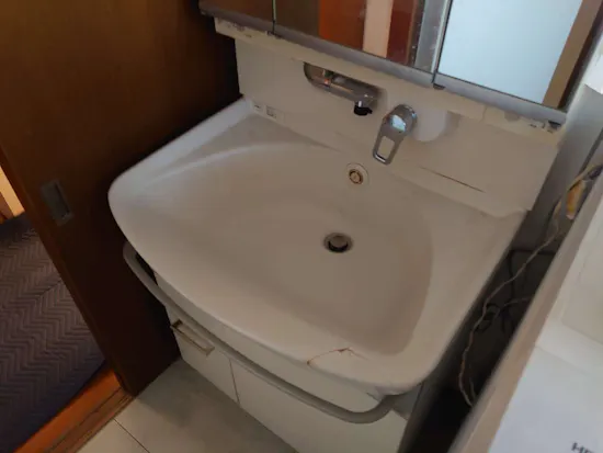 工事前　愛知県
名古屋市のお客様の洗面化粧台交換工事