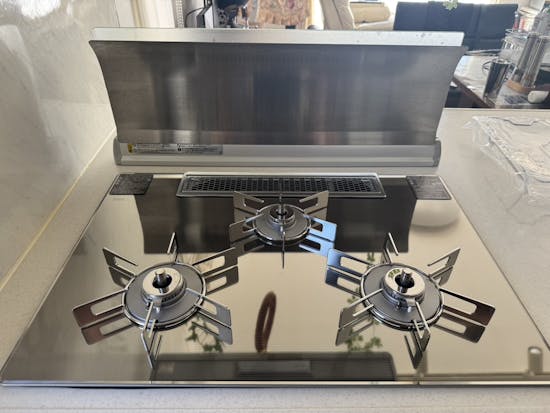 工事後　大網白里市のお客様のビルトインコンロ・レンジフード工事