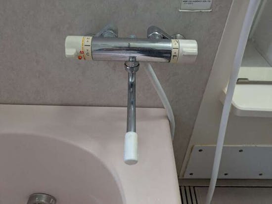 工事前　静岡県静岡市のお客様の浴室水栓工事