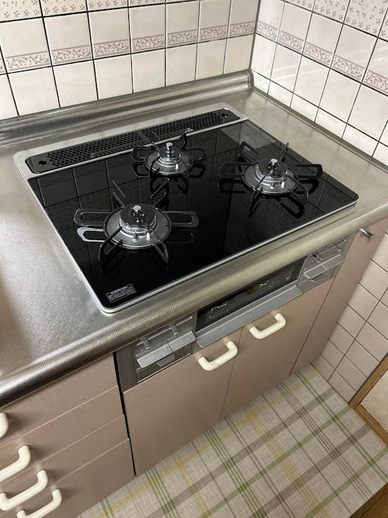 工事後 宮城県塩竈市のお客様のビルトインコンロ・レンジフード交換工事