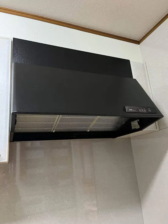 工事前　埼玉県久喜市のお客様のレンジフード交換工事