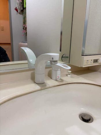 埼玉県北本市のお客様の洗面水栓交換工事