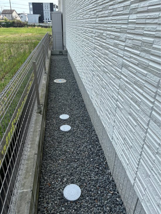 工事前　静岡県のお客様の物置設置工事