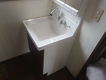 愛知県豊田市のお客様の洗面化粧台取替工事