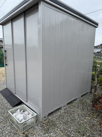浜松市中央区のお客様のヨドコウ物置LMD-2222H (CB)設置工事　具体的な工事内容2