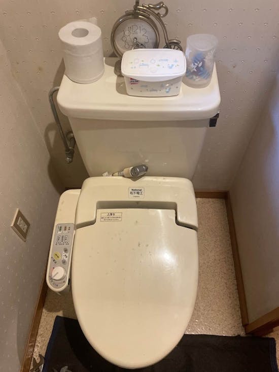 工事前　山梨県大月市のお客様の便座交換工事