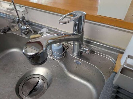 工事前　静岡県静岡市のお客様のキッチン水栓工事