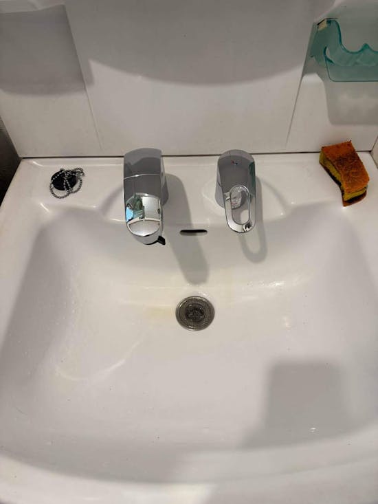 工事後　福島県会津若松市のお客様の洗面所混合栓取付工事