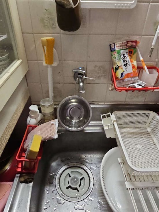 工事前　三重県四日市市のお客様の単水栓交換工事