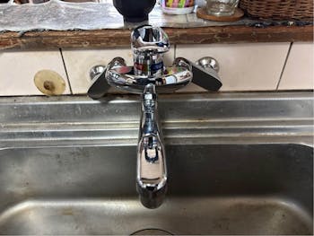 群馬県安中市のお客様のキッチン水栓工事