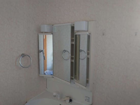 工事前　愛知県豊田市のお客様の洗面化粧台交換工事