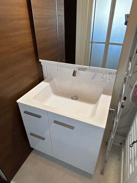 工事後　群馬県高崎市のお客様の洗面化粧台交換工事