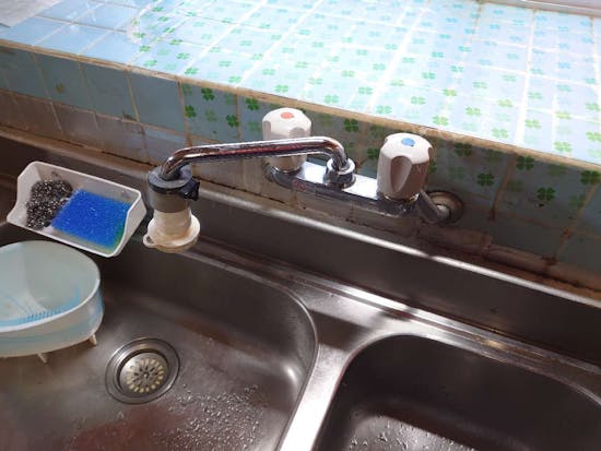 工事前　愛知県豊田市のお客様のキッチン水栓取替工事