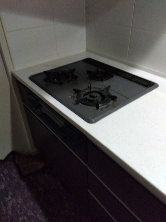 工事前　東京都青梅市のお客様のビルトインコンロ工事