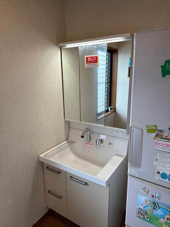 静岡県掛川市のお客様の洗面化粧台工事