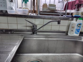 小山市のお客様のキッチン水栓交換工事