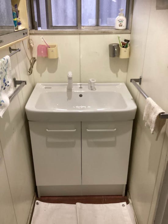 工事後　神奈川県秦野市のお客様の洗面化粧台工事